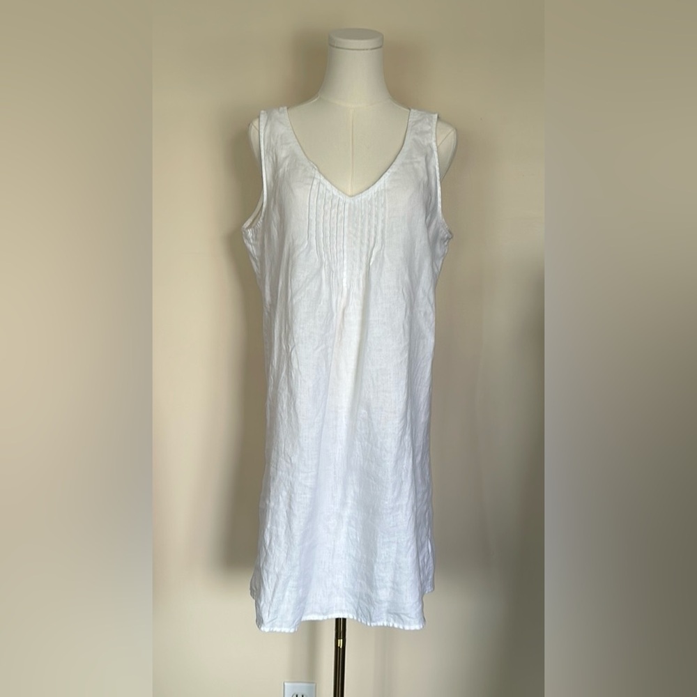 ARTISAN NY Sleeveless Linen Short White Dress size medium